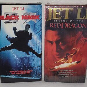 Jet Li 2 VHS Videos Black Mask And Legend Of The Red Dragon